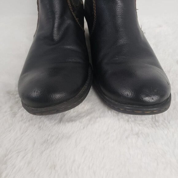 BOC. Black Western Pullon Faux Leather Bootie Size 8 - Picture 7 of 14